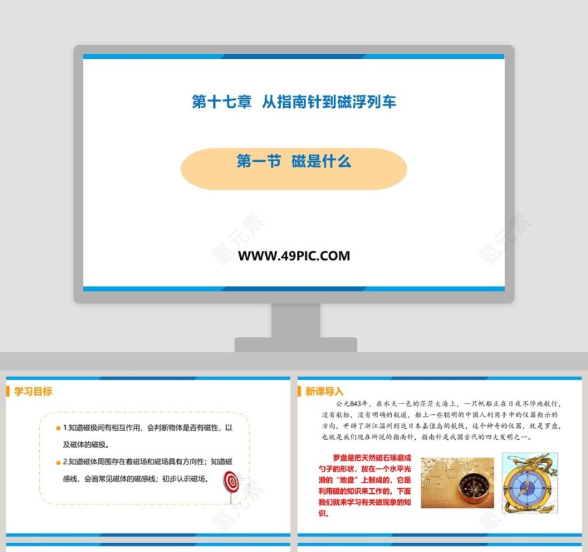 第十七章  从指南针到磁浮列车-第一节  磁是什么教学ppt课件第1张