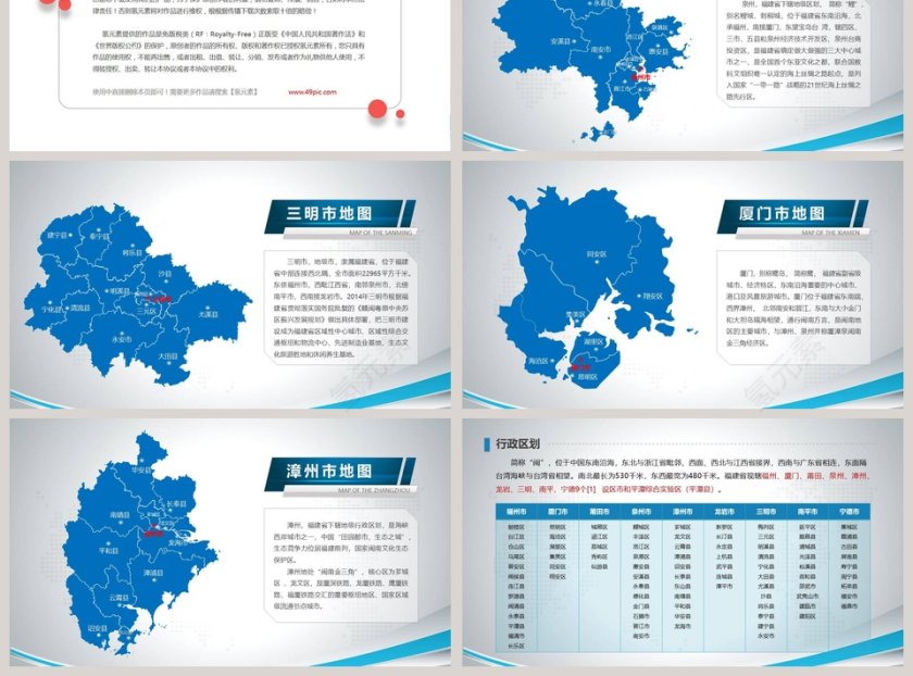 福建省地图PPT第3张