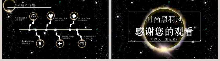 时尚黑洞风商业计划书PPT模板第5张