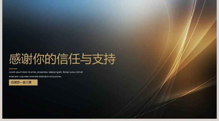 黑金高端汇报总结PPT模板第5张