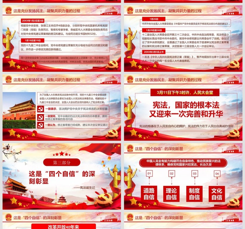 聚焦两会国家宪法诞生记PPT模板第5张