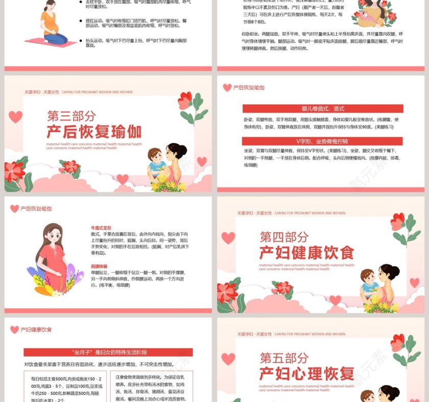 产妇保健关注孕产妇健康产后康复PPT模板第3张