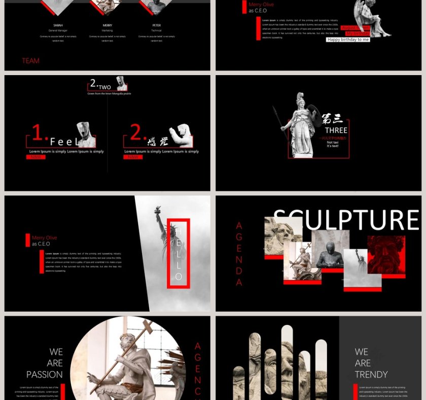 高端杂志风画册风ppt模板第3张