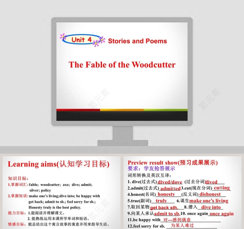 Stories and PoemsTheFable of the Woodcutter教学ppt课件第1张
