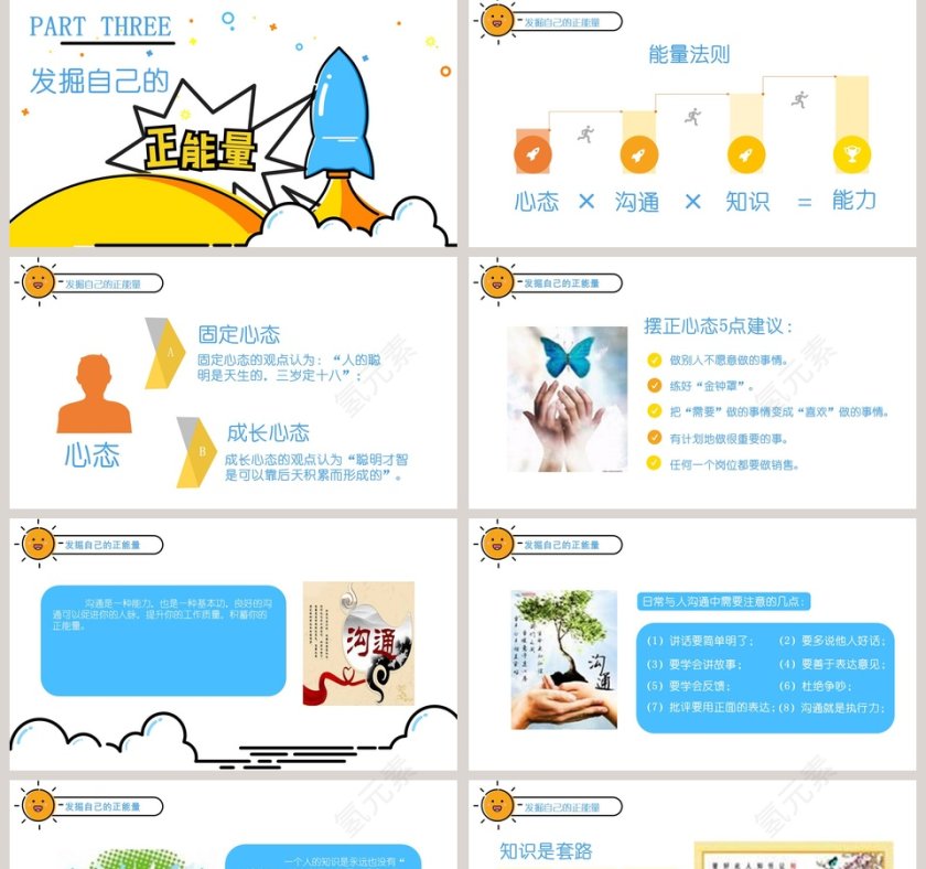 唤醒正能量励志PPT第5张