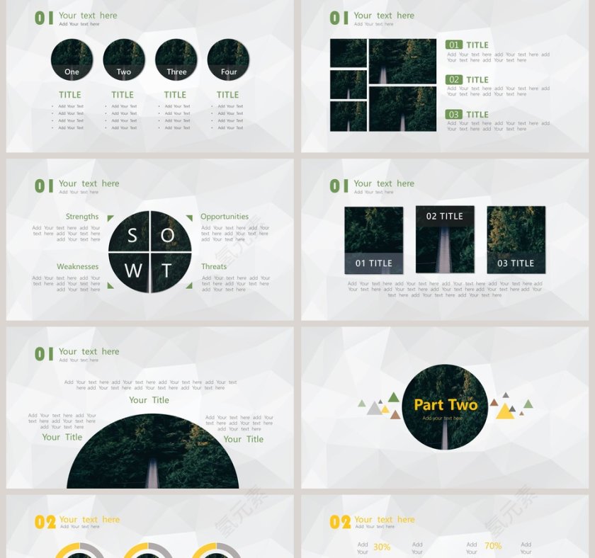 欧美极简PPT创意欧美杂志风创业书PPT模板 第2张