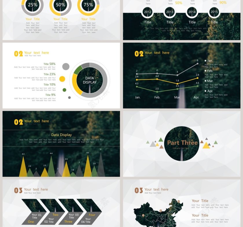 欧美极简PPT创意欧美杂志风创业书PPT模板 第3张