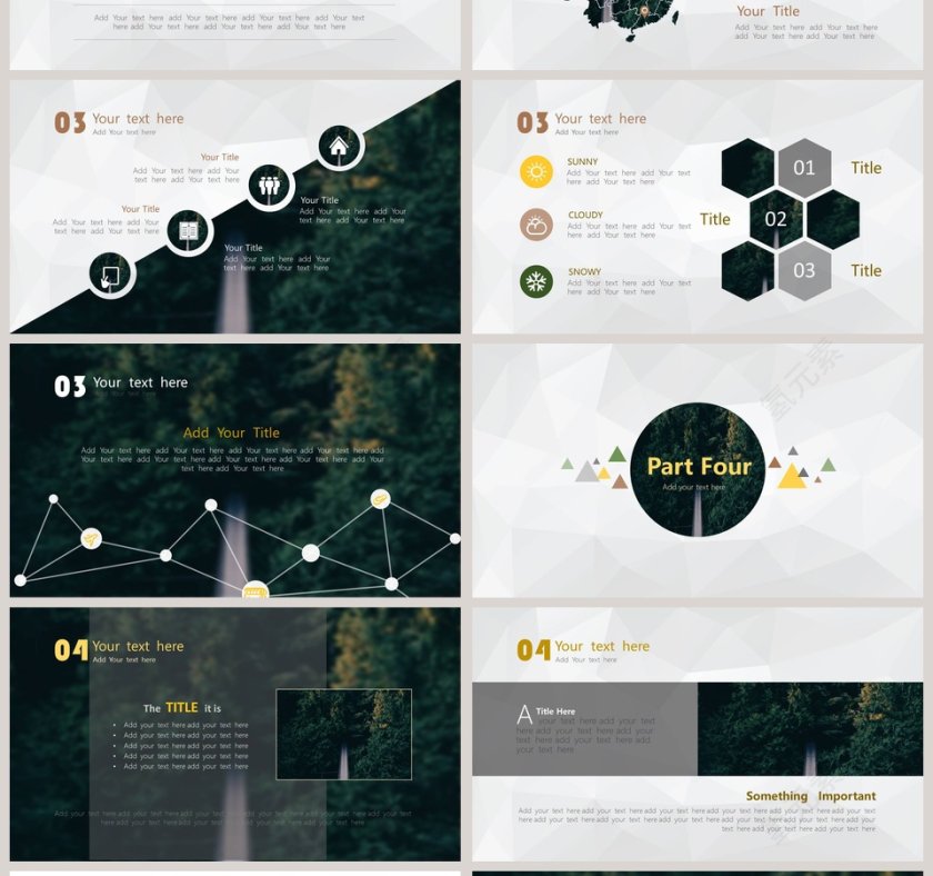 欧美极简PPT创意欧美杂志风创业书PPT模板 第4张