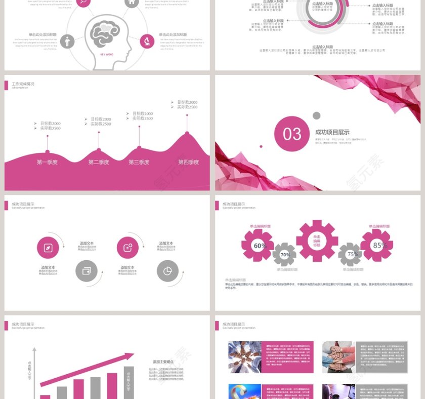 2019红色大气简约商业计划书PP...第3张