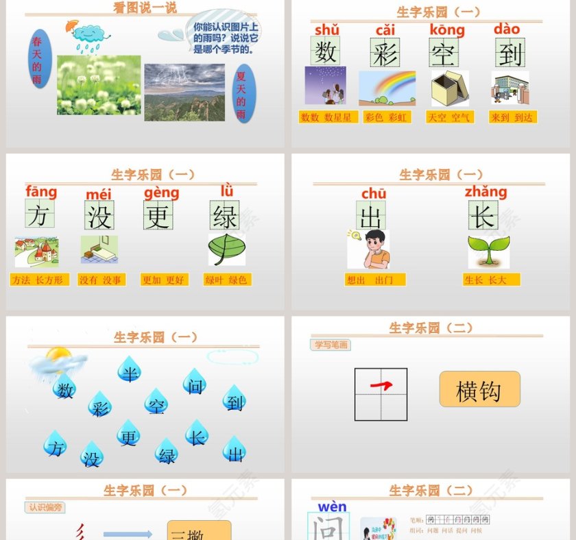 语文教学雨点儿PPT课件第2张
