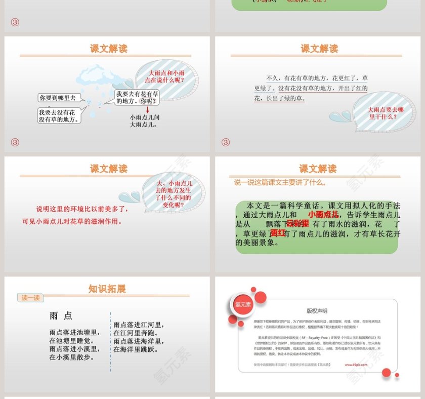 语文教学雨点儿PPT课件第4张