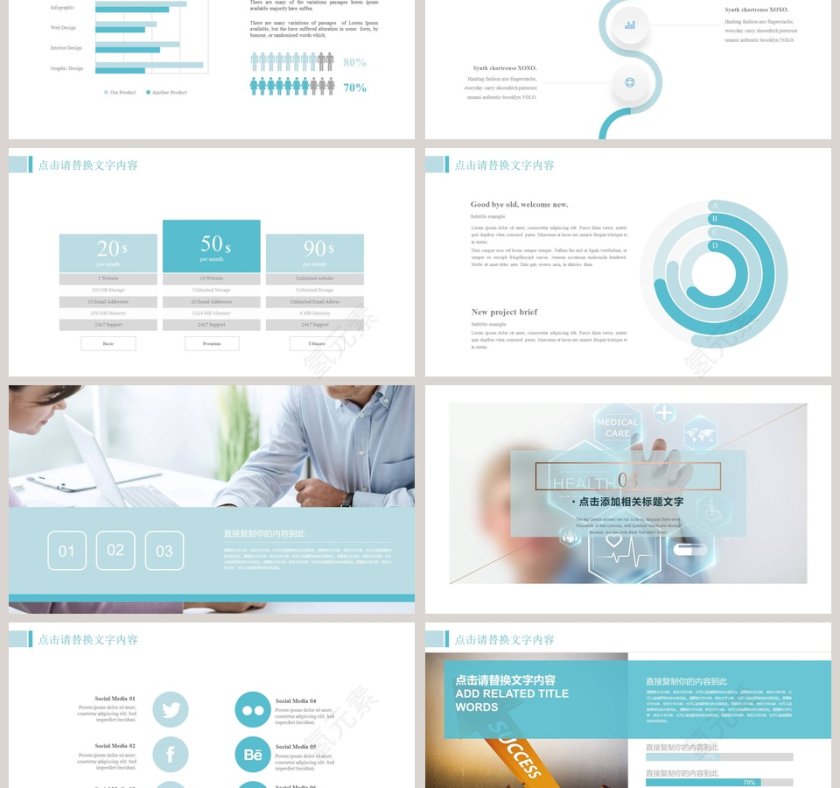 医学医疗总结汇报计划宣传PPT模板第3张