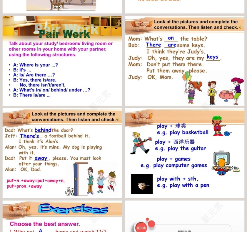 There is a study next to my bedroom-Section B | PPT模板 | 教育培训行业第4张