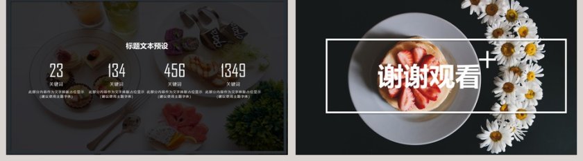 清新甜点美食面包咖啡甜点PPT第5张