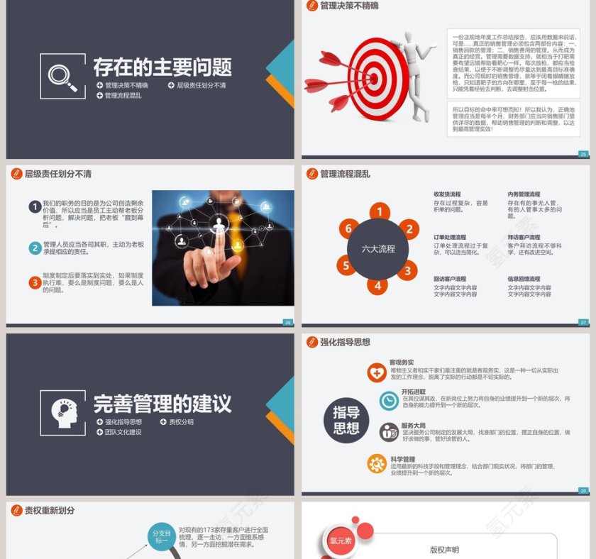 黑色简约销售工作总结方案PPT模板第5张