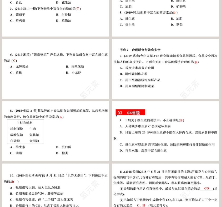 第十二单元   化学与生活-课题教学ppt课件第3张