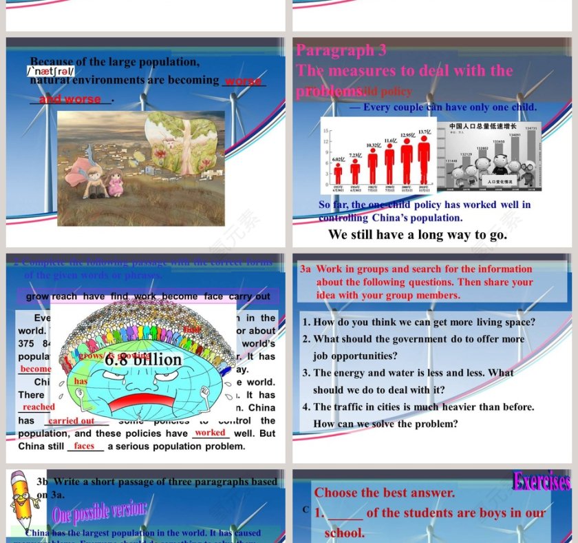 Unit 1  Topic 2-The population in developing countries is growing faster - PPT模板第4张