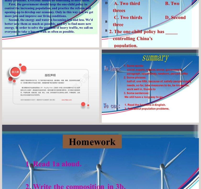Unit 1  Topic 2-The population in developing countries is growing faster - PPT模板第5张
