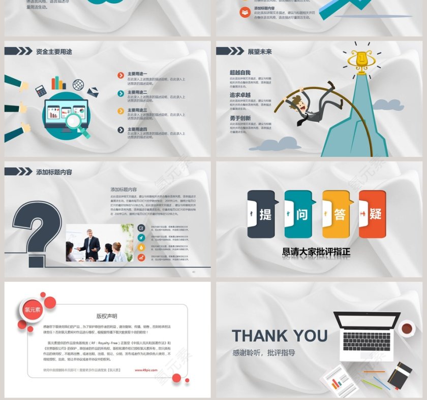 创业融资商业计划书PPT模板第7张