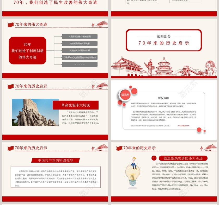 盛世华诞荣耀中华70周年ppt第4张