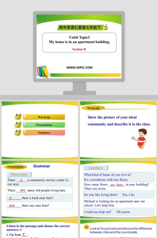 Unit6 Topic2-My home is in an apartment building教学ppt课件