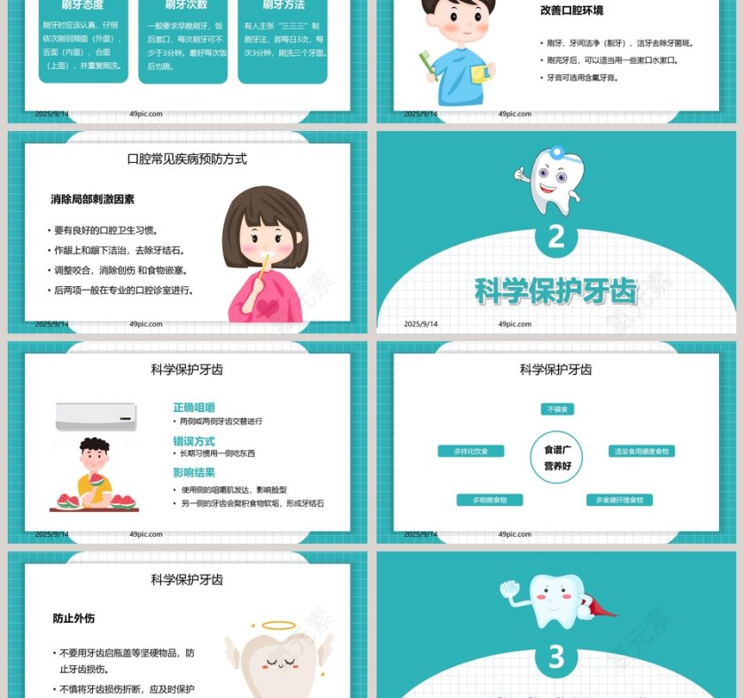 医疗医学口腔护理保健PPT模板第3张