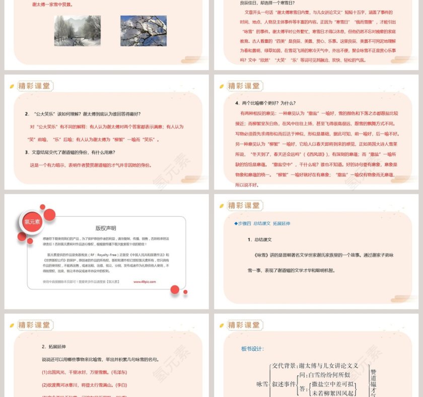 人教版七年级语文上册咏雪语文课件PPT第3张