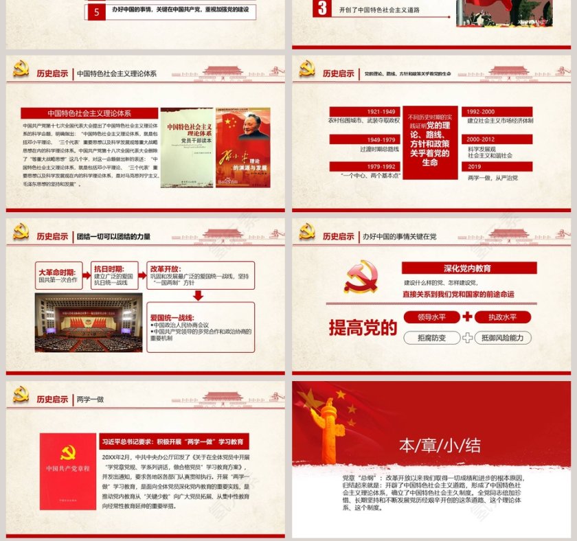 热烈庆祝中国共产党成立98周年党徽PPT第7张