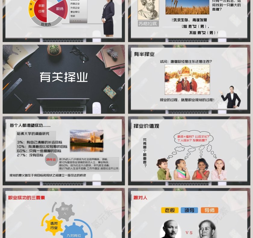 简约应届大学生就业指导规划PPT模板第3张