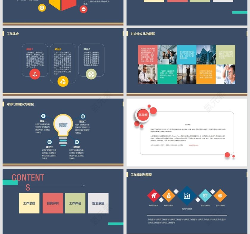 2018内容详细实用框架完整的述职报告PPT模板第4张