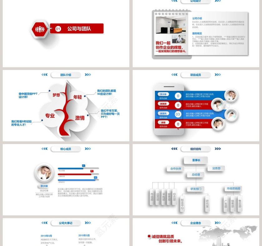 简约商务公司项目策划PPT模板第2张