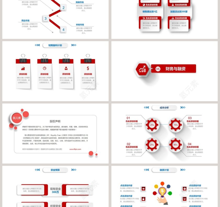简约商务公司项目策划PPT模板第6张