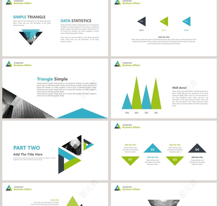 三角形极简风格工作汇报第2张
