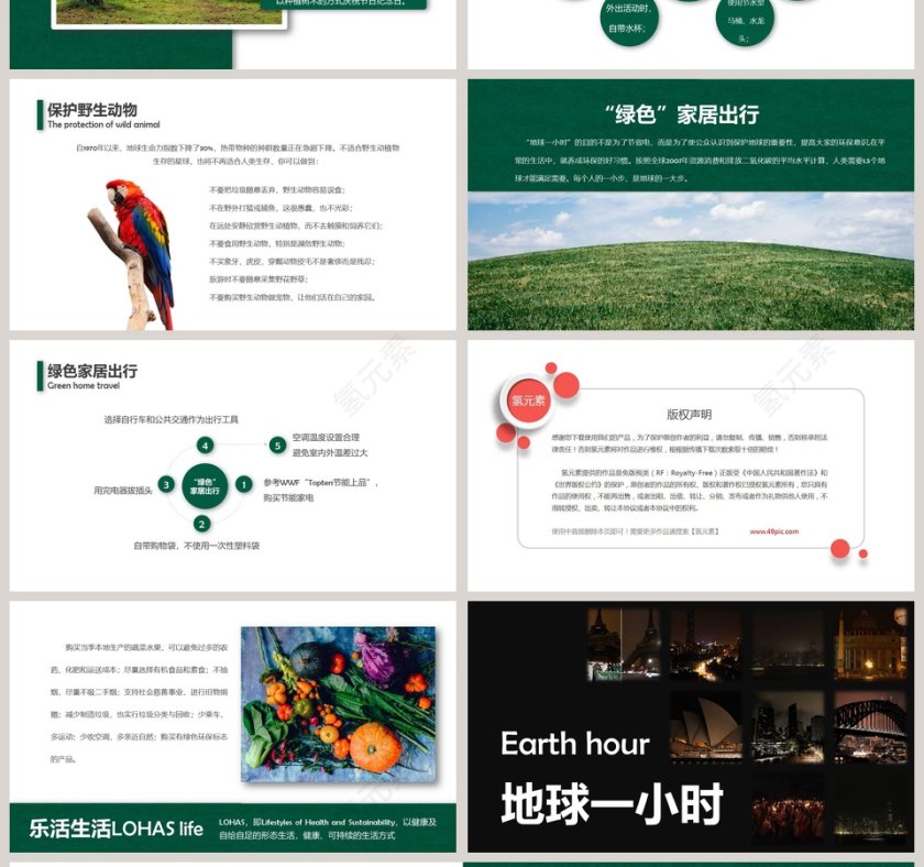 地球一小时熄灯一小时PPT模板  第4张