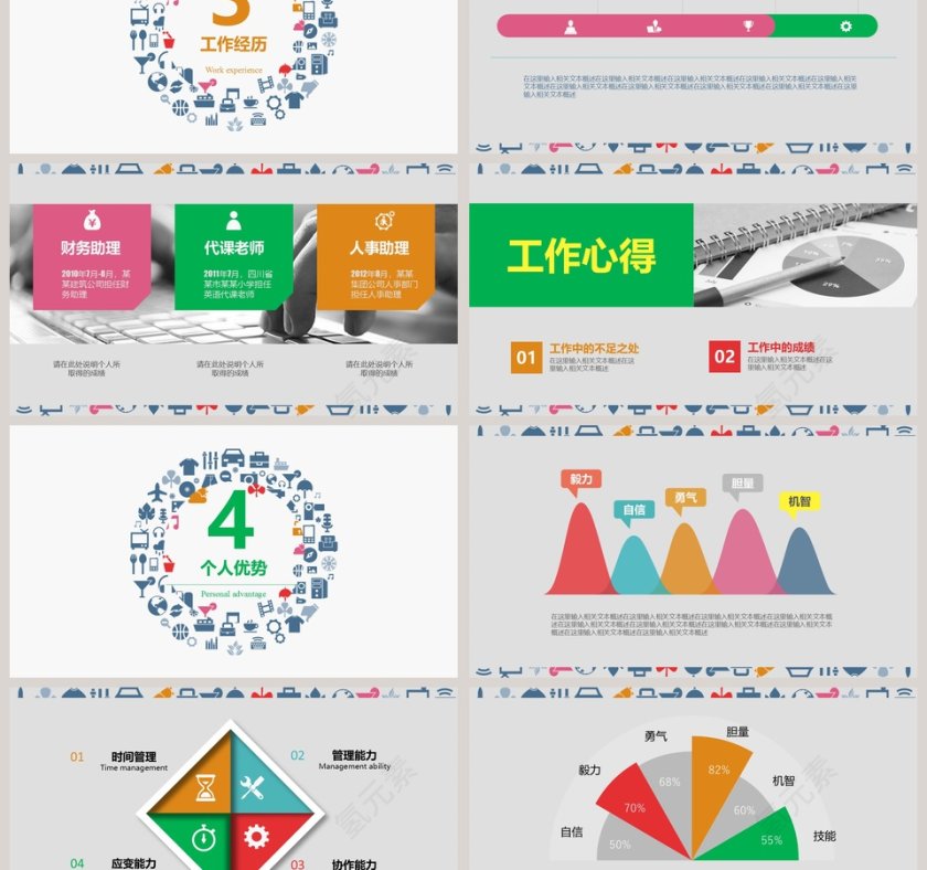 简约清新岗位竞聘述职PPT报告第3张