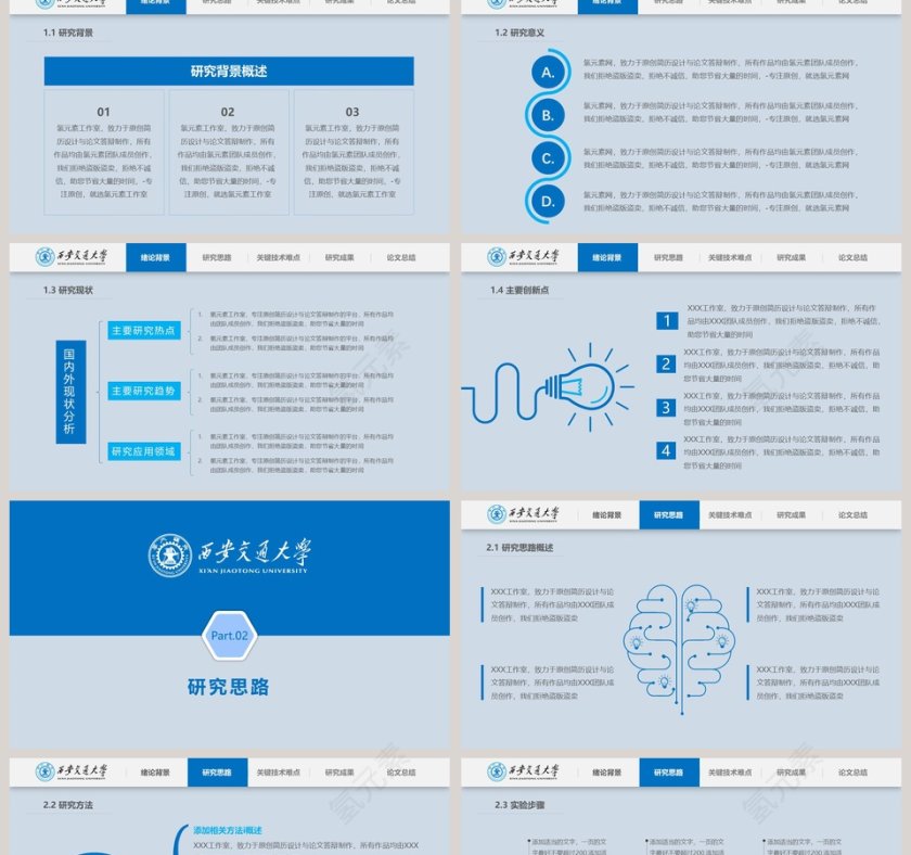 毕业论文答辩PPT模板第2张