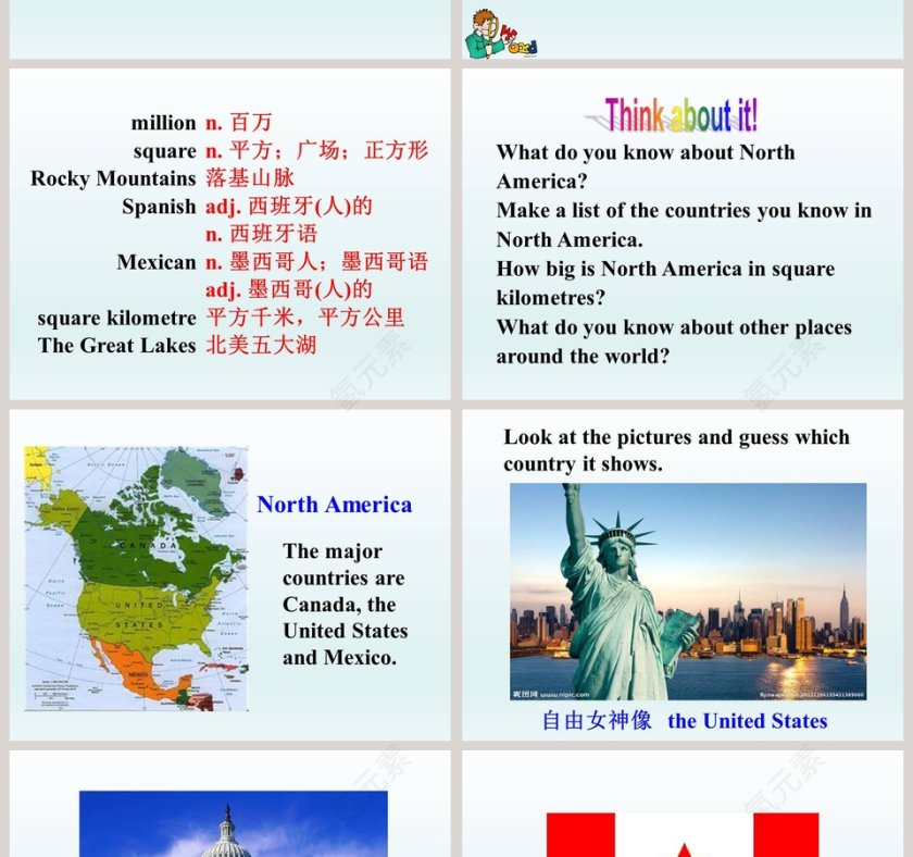 北美洲单元7 探索世界 - PPT模板第2张