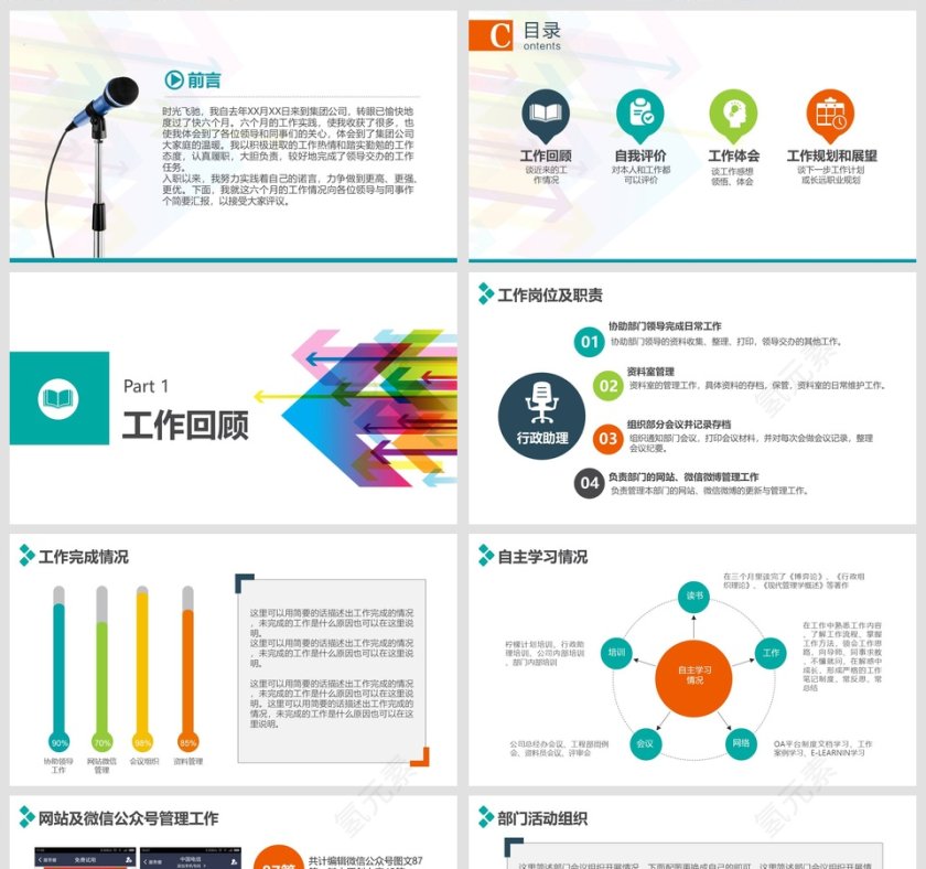 个人述职报告PPT模板第2张