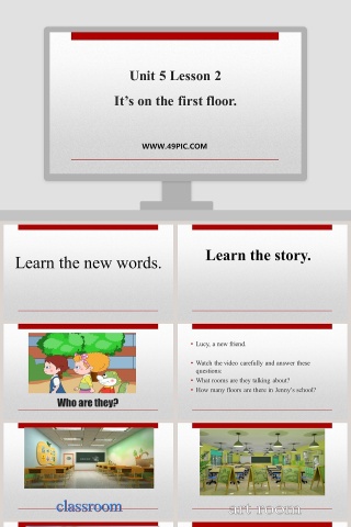 Unit 5 Lesson 2-Its on the first floor教学ppt课件