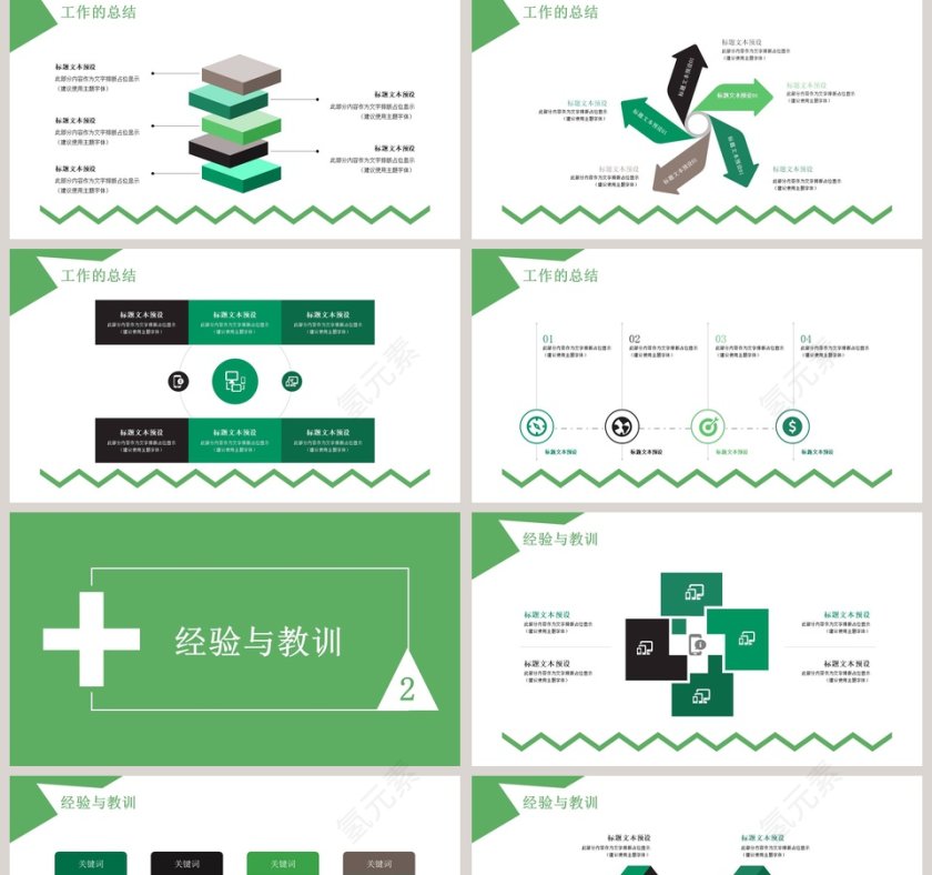 绿色小清新财务总结报告ppt第2张