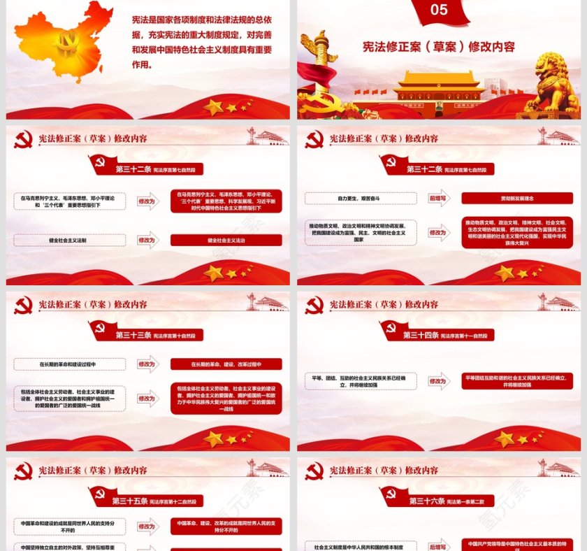 宪法修正案草案学习解读PPT第6张