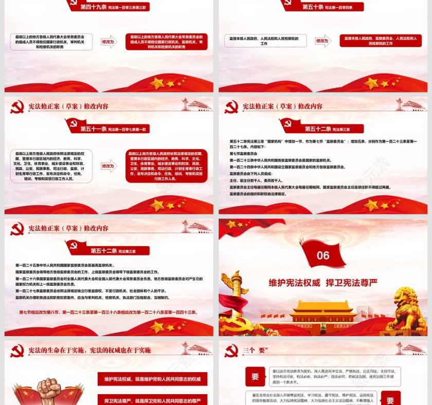 宪法修正案草案学习解读PPT第9张