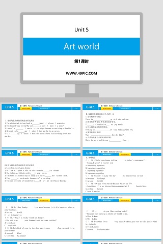Art world-Unit 5教学ppt课件