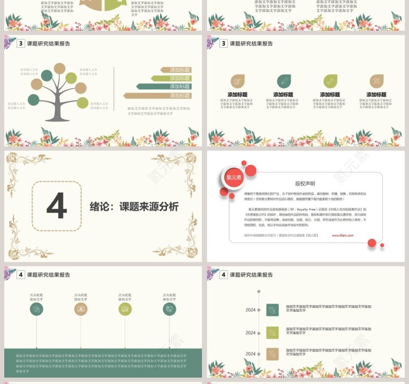 黄色简约清新毕业答辩PPT模版第4张