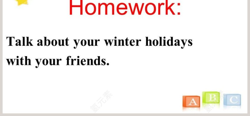 Unit 1 Winter Holidays-What did you do in the holidays教学ppt课件第6张