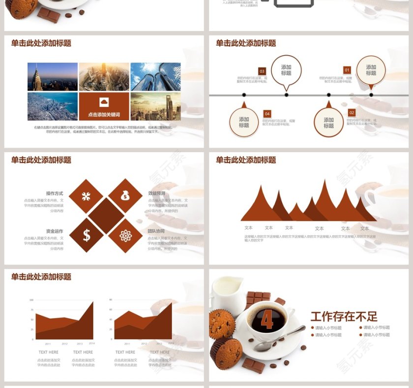 咖啡休闲PPT模板第4张