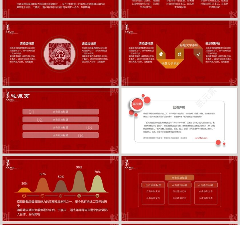 红色大气中国国粹京剧文化ppt第4张