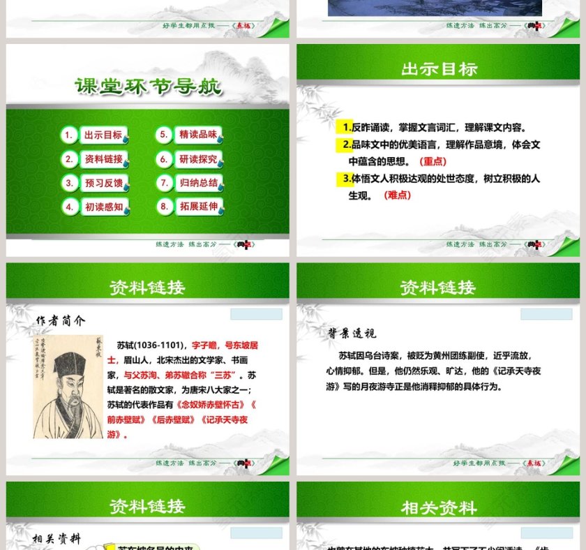 散文解析记承天寺夜游语文课件PPT第2张