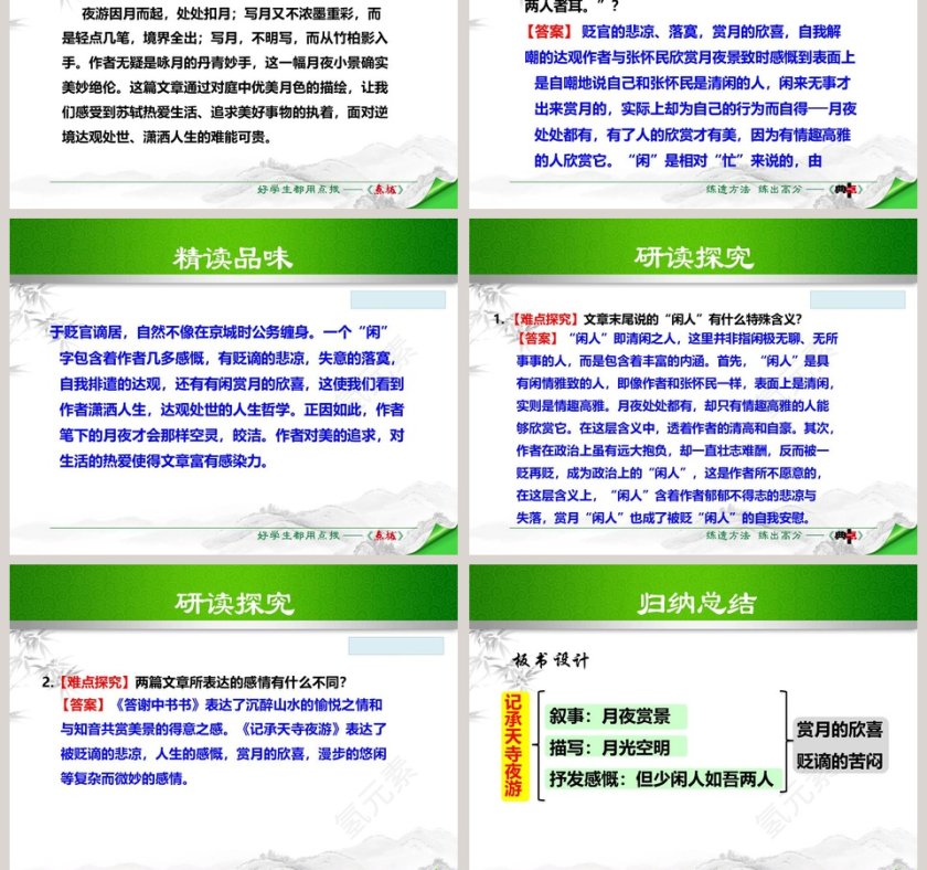 散文解析记承天寺夜游语文课件PPT第7张