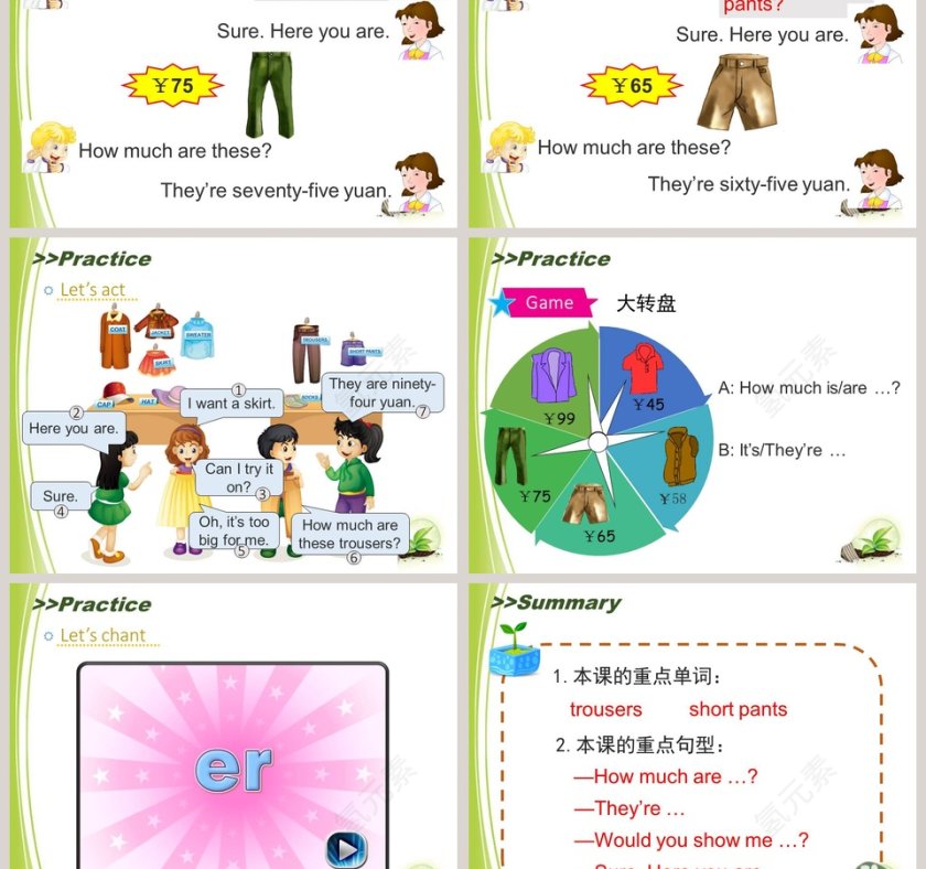 人教精通版五年级下册-Unit2 Can I help you教学ppt课件第3张